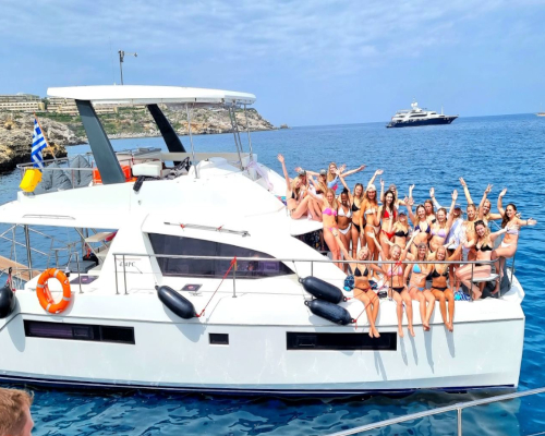 Organized East Coast Beaches Cruises with Catamaran Boss | Cruises | Captains Tours Rhodes Greece